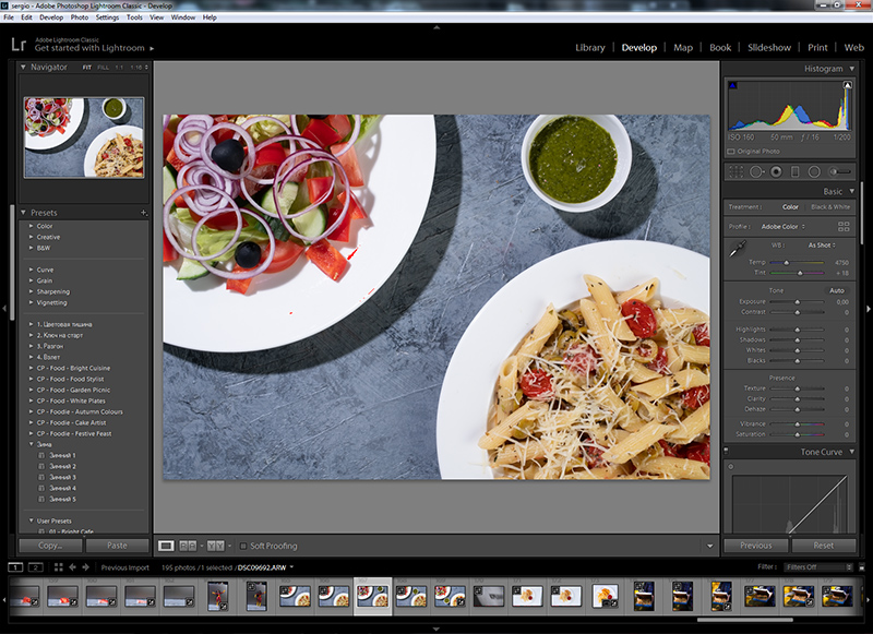 Модуль Develop Lightroom Classic